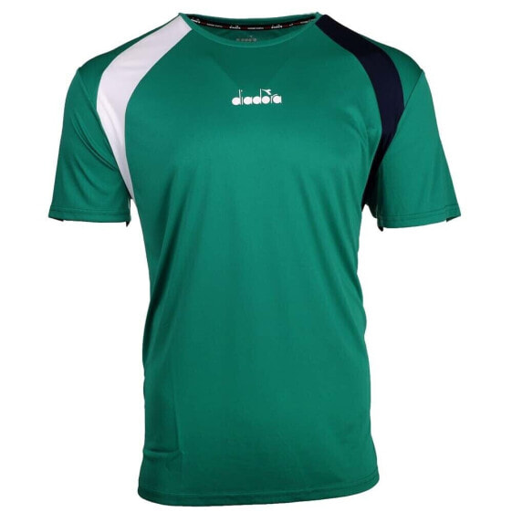 Diadora Tennis Crew Neck Short Sleeve Athletic T-Shirt Mens Green Casual Tops 17