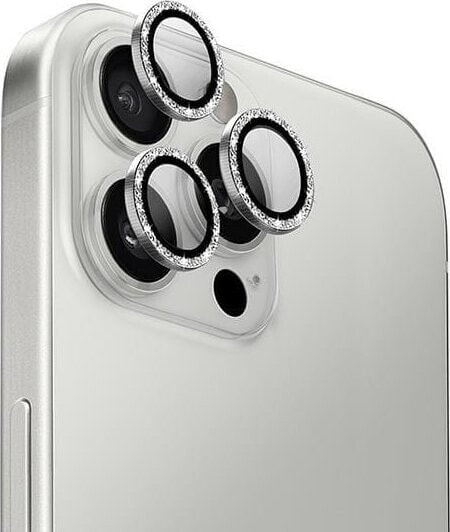 Uniq UNIQ Optix Aluminium Camera Lens Protector iPhone 16 Pro 6.3" / 16 Pro Max 6.9" white shimmer szkło na obiektyw aparatu z aplikatorem