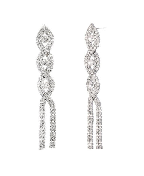 Pave Twist Post Earring