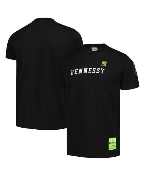 Mitchell Ness Men's Black NBA x Hennessy Hardwood Classics T-Shirt