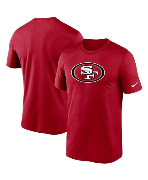 Men's Scarlet San Francisco 49ers Logo Essential Legend Performance T-shirt