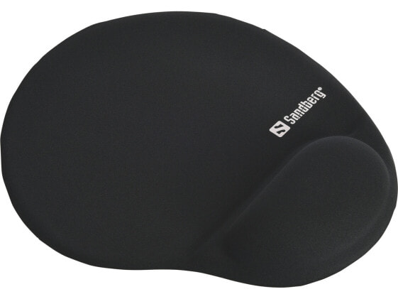 SANDBERG Gel Mousepad with Wrist Rest - Black - Monochromatic - Gel - Wrist rest