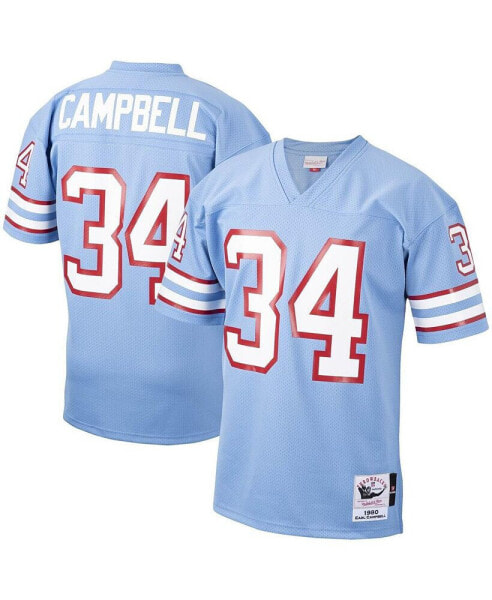 Men's Earl Campbell Light Blue Houston Oilers 1980 Authentic Throwback Retired Player Jersey