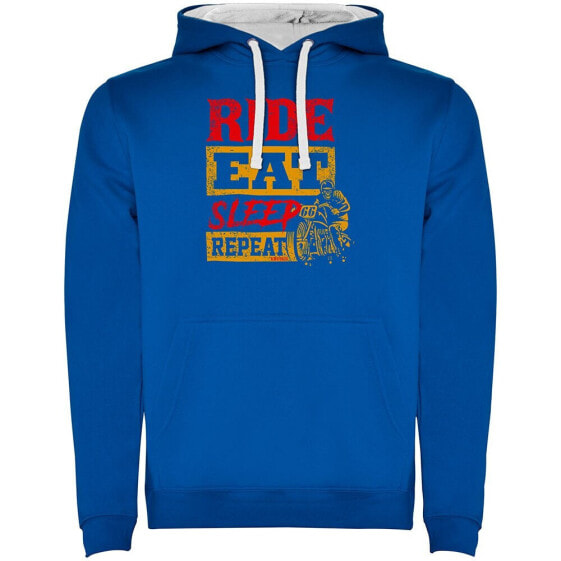 KRUSKIS Ride Eat Sleep Repeat Two Colour hoodie