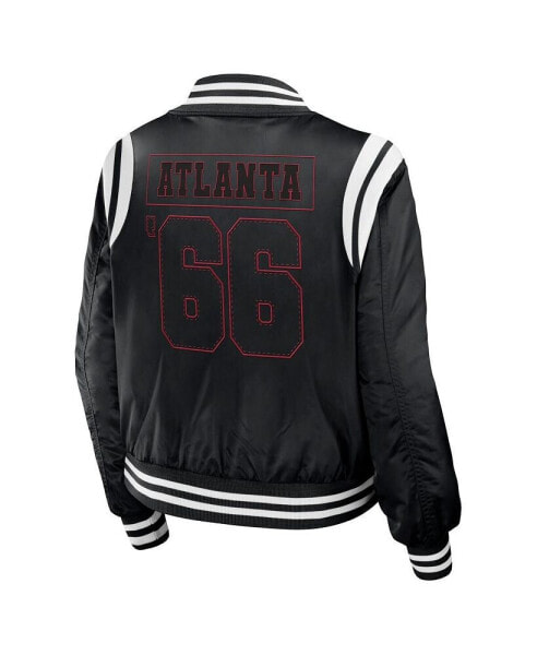 Women's Black Atlanta Falcons Bomber Full-Zip Jacket
