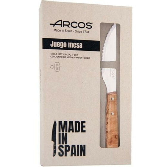 Knife Set Arcos 11 cm Wood Stainless steel 6 Pieces