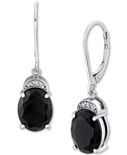 Серьги Macys Onyx & Diamond Accent Oval