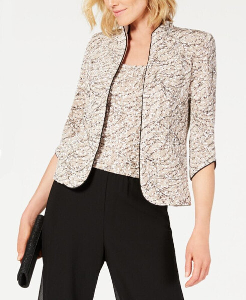 Petite Printed Jacket and Top Set