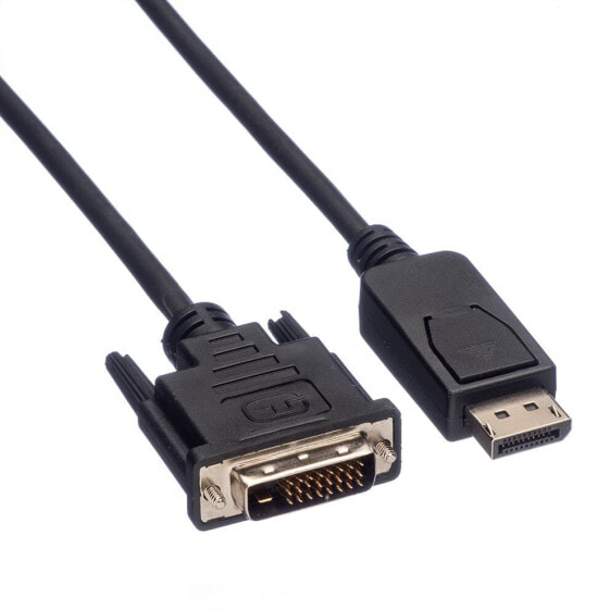 VALUE DisplayPort Cable - DP-DVI (24+1) - LSOH - M/M 5 m - 5 m - DisplayPort - Male - Male - 1920 x 1080 pixels - Black