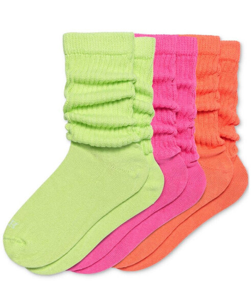 Women's Neon 3-Pk. Slouch Socks