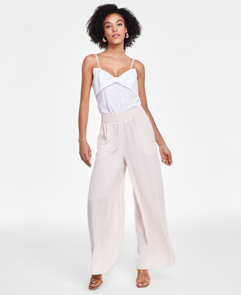 Women's Silky Pull-On Wide-Leg Pants, Created for Macy's