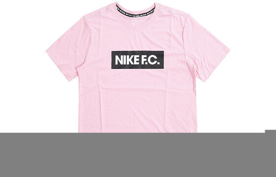 Nike F.C. 胸前字母印花足球短袖T恤 男款 粉红色 / Тренировочные штаны Nike F.C. T CT8430-654