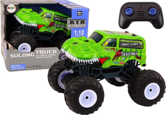 LeanToys Auto Terenowe Zdalnie Sterowane 2.4G RC 1:12 Dinozaur Zielony