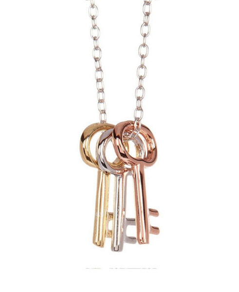 ADORNIA three Key Necklace