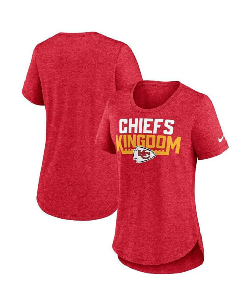 Women's Heather Red Kansas City Chiefs Local Fashion Tri-Blend T-shirt