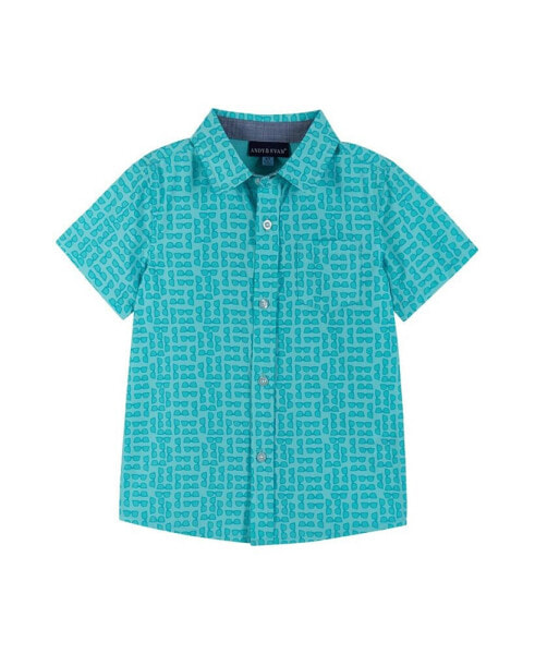 Toddler Boys / Sunglasses Print Short Sleeve Buttondown Shirt