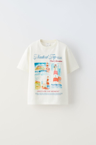 Lighthouse nautical print t-shirt