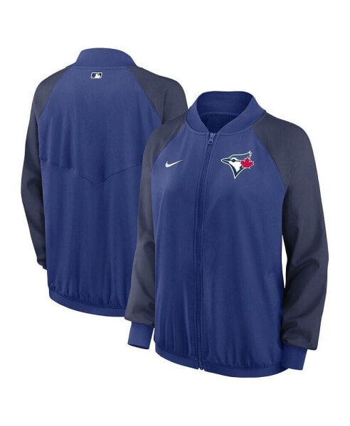 Women's Royal Toronto Blue Jays Authentic Collection Team Raglan Performance Full-Zip Jacket