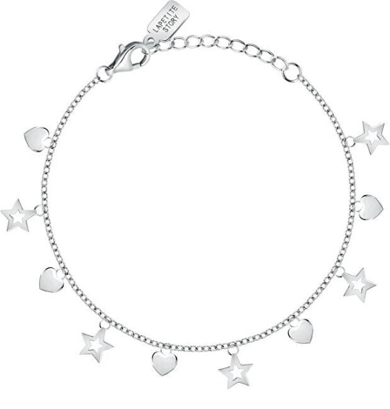 Playful silver bracelet with pendants Silver LPS05AWV14