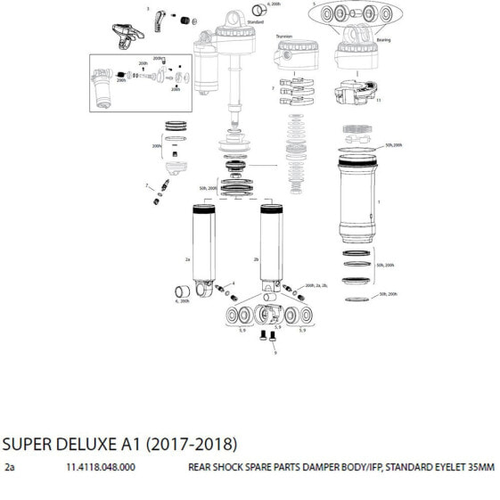 ROCKSHOX Deluxe/Super Deluxe STD Shock absorber