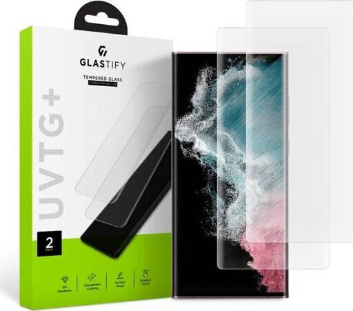 Glastify Szkło hartowane Glastify UVTG+ Samsung Galaxy S22 Ultra [2 PACK]