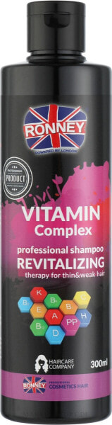 Revitalisierendes Shampoo mit Vitaminkomplex für dünnes und schwaches Haar - Ronney Vitamin Complex Revitalizing Shampoo 300 ml