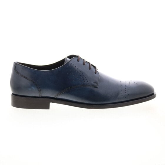 Bruno Magli Lugano BM600427 Mens Blue Leather Oxfords Wingtip & Brogue Shoes 9.5
