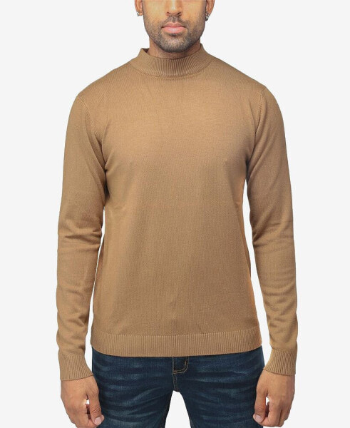 Men's Basice Mock Neck Midweight Pullover Sweater