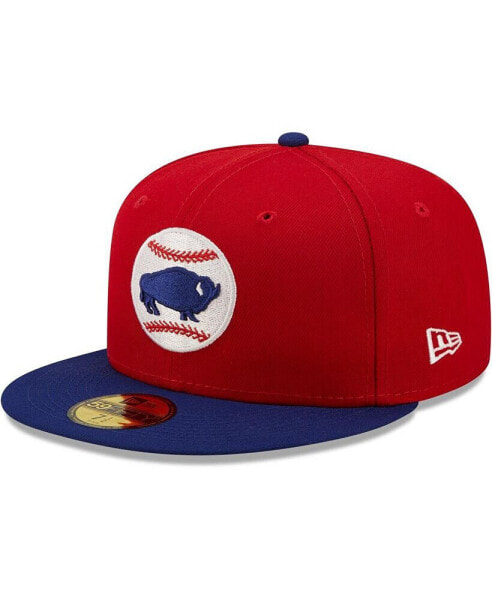 Men's Red Buffalo Bisons Authentic Collection 59FIFTY Fitted Hat