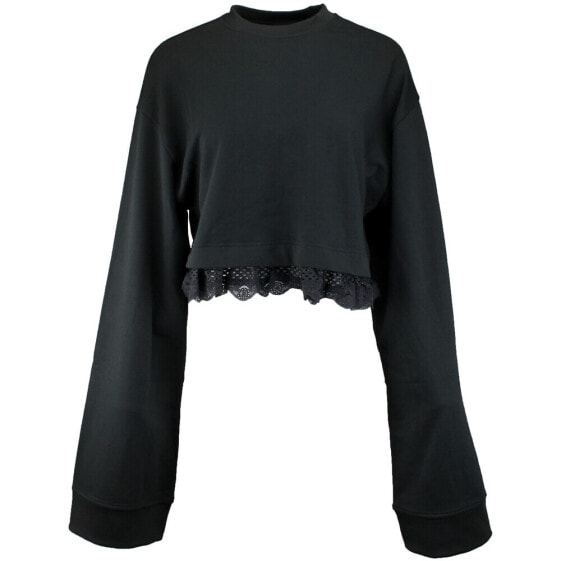 Puma Fenty By Rihanna Crew Neck Cropped Sweatshirt Womens Black 574289-04