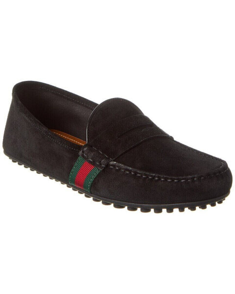 Gucci Web Suede Driver Men's