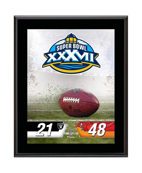 Tampa Bay Buccaneers vs. Las Vegas Raiders Super Bowl XXXVII 10.5" x 13" Sublimated Plaque