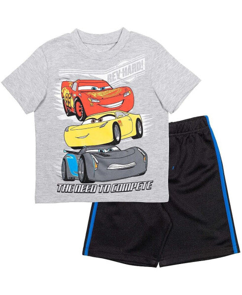 Boys Lion King Cars T-Shirt and Mesh Shorts Outfit Set to (18 Months - 10-12)