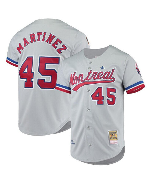 Men's Pedro Martinez Gray Montreal Expos Cooperstown Collection Authentic Jersey