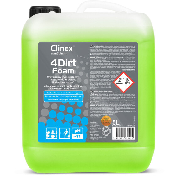 Чистящее средство Clinex 4Dirt Foam 5L