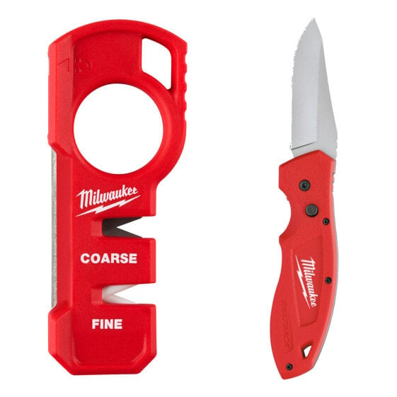 Milwaukee Messer-Set: Kompakt-Messerschärfer + FASTBACK Klappmesser