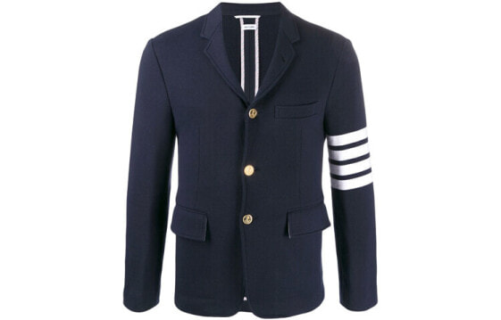 Куртка THOM BROWNE FW21 мужская, отделка одним рядом пуговиц, цвет морской, модель MJU426A-00535-415