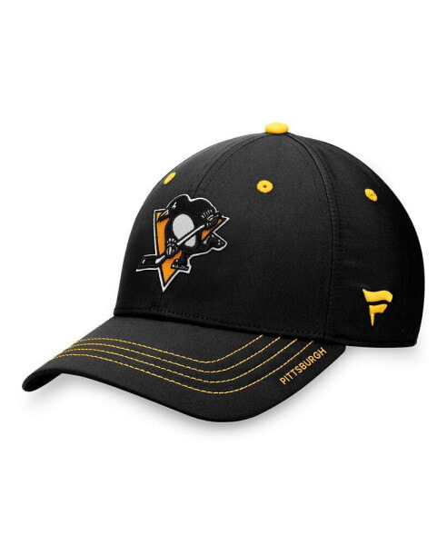 Men's Black Pittsburgh Penguins Authentic Pro Rink Flex Hat