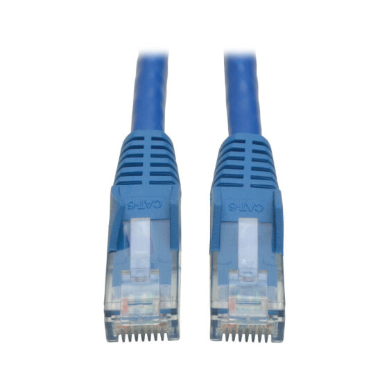 Tripp N201-001-BL Cat6 Gigabit Snagless Molded (UTP) Ethernet Cable (RJ45 M/M) - PoE - Blue - 1 ft. (0.31 m) - 0.3 m - Cat6 - U/UTP (UTP) - RJ-45 - RJ-45