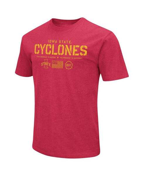 Men's Cardinal Iowa State Cyclones OHT Military-Inspired Appreciation Flag 2.0 T-shirt