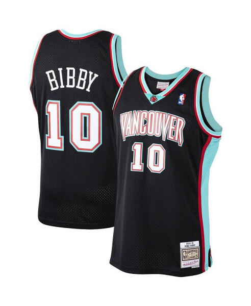 Men's Mike Bibby Black Vancouver Grizzlies 2000-01 Hardwood Classics Swingman Jersey