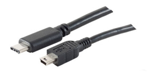 ShiverPeaks BS77144-1.0 - 1 m - USB C - Mini-USB B - Male/Male - 480 Mbit/s - Black