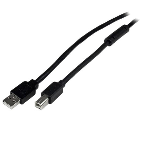 StarTech.com 20m / 65 ft Active USB 2.0 A to B Cable - M/M - 20 m - USB A - USB B - USB 2.0 - 480 Mbit/s - Black