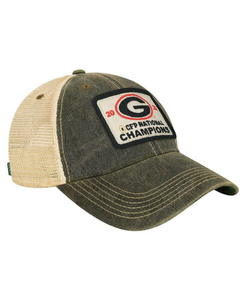 Men's Black Georgia Bulldogs College Football Playoff 2022 National Champions Lockup Patch Trucker Adjustable Hat
