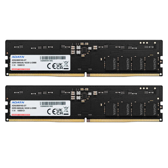 ADATA DDR5 5600 U-DIMM - 32 GB - 2 x 16 GB - DDR5 - 5600 MHz - 288-pin DIMM