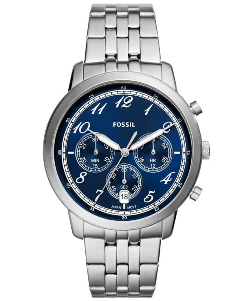 Men's Neutra Chronograph Silver-Tone Stainless Steel Watch 44mm