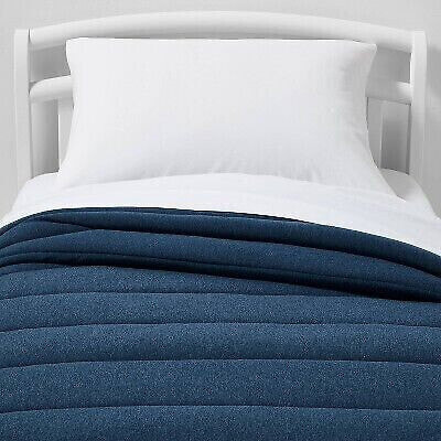 Toddler Channel Jersey Kids' Comforter Navy - Pillowfort