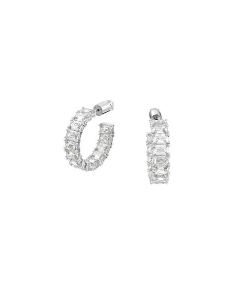 Millenia Hoop Earrings with Octagon Cut White Zirconia