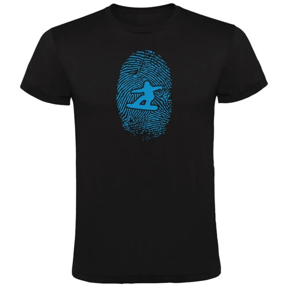 KRUSKIS Snowboarder Fingerprint short sleeve T-shirt