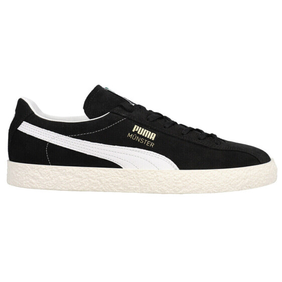 Puma Muenster Classic Lace Up Mens Black Sneakers Casual Shoes 383406-02